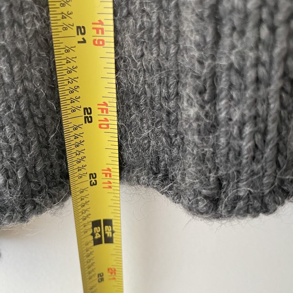 Harley Davidson Wool Moto Cardigan Gray Zip‎ Up Cable Knit Grunge Y2K Sweater S - Picture 10 of 10
